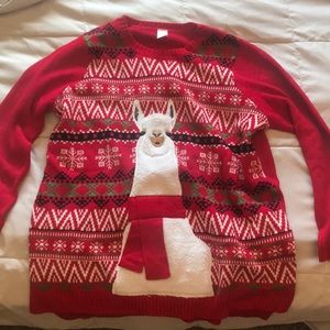 Llama ugly Christmas sweater